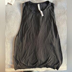 LULULEMON Black Sleeveless Perforated Tank Top